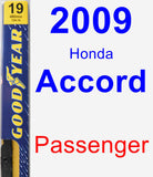 Passenger Wiper Blade for 2009 Honda Accord - Premium