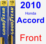 Front Wiper Blade Pack for 2010 Honda Accord - Premium