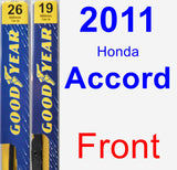 Front Wiper Blade Pack for 2011 Honda Accord - Premium