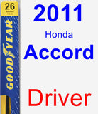 Driver Wiper Blade for 2011 Honda Accord - Premium