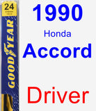 Driver Wiper Blade for 1990 Honda Accord - Premium