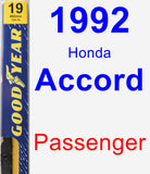 Passenger Wiper Blade for 1992 Honda Accord - Premium