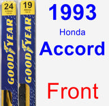 Front Wiper Blade Pack for 1993 Honda Accord - Premium