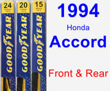 Front & Rear Wiper Blade Pack for 1994 Honda Accord - Premium