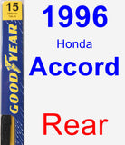 Rear Wiper Blade for 1996 Honda Accord - Premium