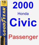 Passenger Wiper Blade for 2000 Honda Civic - Premium