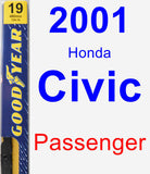 Passenger Wiper Blade for 2001 Honda Civic - Premium