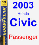 Passenger Wiper Blade for 2003 Honda Civic - Premium