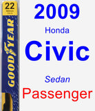 Passenger Wiper Blade for 2009 Honda Civic - Premium