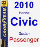 Passenger Wiper Blade for 2010 Honda Civic - Premium