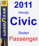 Passenger Wiper Blade for 2011 Honda Civic - Premium