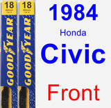 Front Wiper Blade Pack for 1984 Honda Civic - Premium