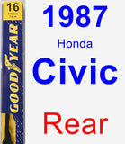 Rear Wiper Blade for 1987 Honda Civic - Premium