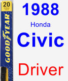 Driver Wiper Blade for 1988 Honda Civic - Premium