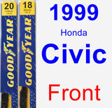 Front Wiper Blade Pack for 1999 Honda Civic - Premium