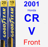 Front Wiper Blade Pack for 2001 Honda CR-V - Premium