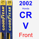 Front Wiper Blade Pack for 2002 Honda CR-V - Premium