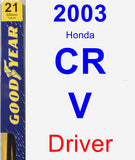 Driver Wiper Blade for 2003 Honda CR-V - Premium