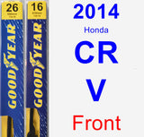 Front Wiper Blade Pack for 2014 Honda CR-V - Premium