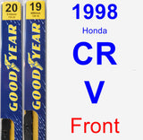 Front Wiper Blade Pack for 1998 Honda CR-V - Premium