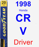 Driver Wiper Blade for 1998 Honda CR-V - Premium