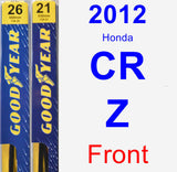 Front Wiper Blade Pack for 2012 Honda CR-Z - Premium