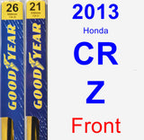 Front Wiper Blade Pack for 2013 Honda CR-Z - Premium