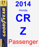Passenger Wiper Blade for 2014 Honda CR-Z - Premium