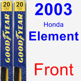 Front Wiper Blade Pack for 2003 Honda Element - Premium