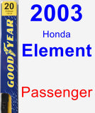 Passenger Wiper Blade for 2003 Honda Element - Premium