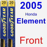 Front Wiper Blade Pack for 2005 Honda Element - Premium