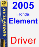 Driver Wiper Blade for 2005 Honda Element - Premium