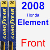 Front Wiper Blade Pack for 2008 Honda Element - Premium