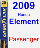 Passenger Wiper Blade for 2009 Honda Element - Premium