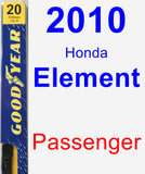 Passenger Wiper Blade for 2010 Honda Element - Premium