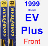 Front Wiper Blade Pack for 1999 Honda EV Plus - Premium