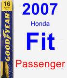 Passenger Wiper Blade for 2007 Honda Fit - Premium
