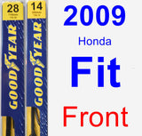 Front Wiper Blade Pack for 2009 Honda Fit - Premium