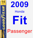 Passenger Wiper Blade for 2009 Honda Fit - Premium