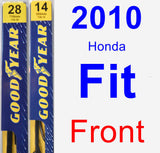 Front Wiper Blade Pack for 2010 Honda Fit - Premium