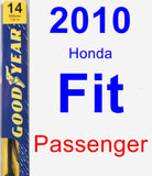 Passenger Wiper Blade for 2010 Honda Fit - Premium