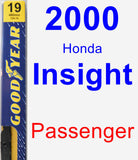 Passenger Wiper Blade for 2000 Honda Insight - Premium