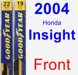 Front Wiper Blade Pack for 2004 Honda Insight - Premium