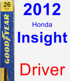 Driver Wiper Blade for 2012 Honda Insight - Premium