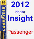Passenger Wiper Blade for 2012 Honda Insight - Premium
