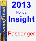 Passenger Wiper Blade for 2013 Honda Insight - Premium