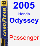 Passenger Wiper Blade for 2005 Honda Odyssey - Premium