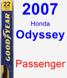 Passenger Wiper Blade for 2007 Honda Odyssey - Premium