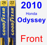 Front Wiper Blade Pack for 2010 Honda Odyssey - Premium