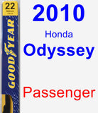 Passenger Wiper Blade for 2010 Honda Odyssey - Premium